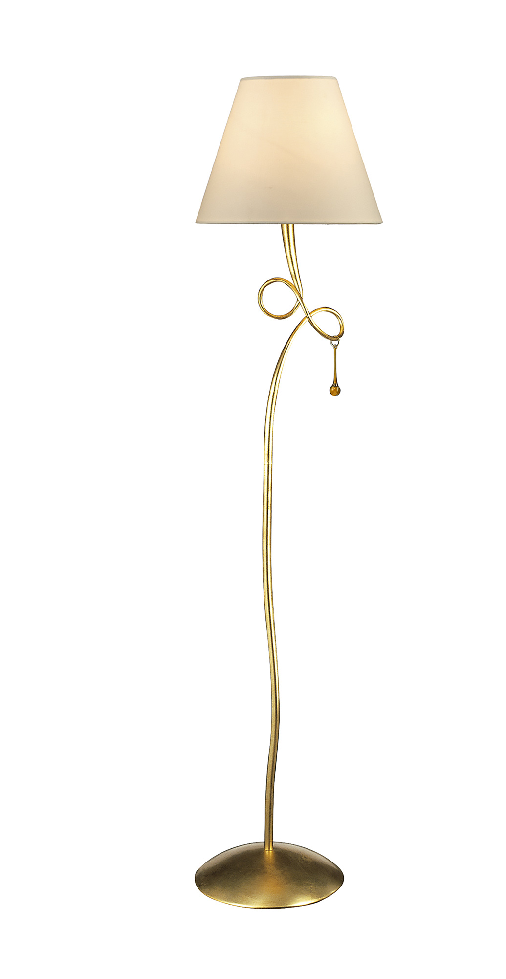 Paola Gold Floor Lamps Mantra Shaded Floor Lamps